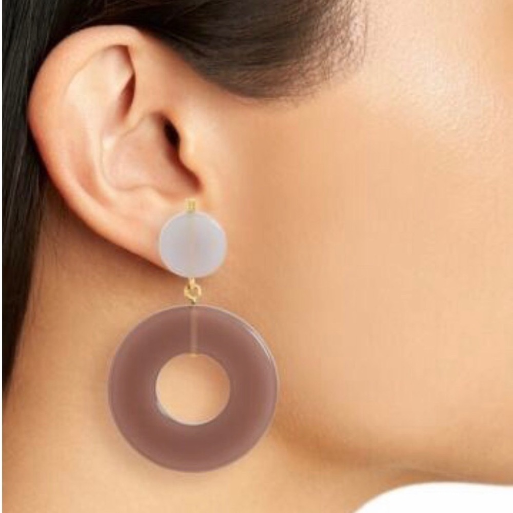 Madewell - Circle Statement Earrings/Dried Rosebud